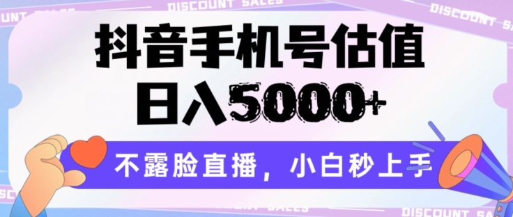 抖音手机号估值，日入5000+，不露脸直播，小白秒上手【揭秘】-成长印记