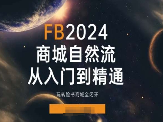 2024Faceboo商城自然流(从入门到精通)，玩转脸书商城全闭环-成长印记