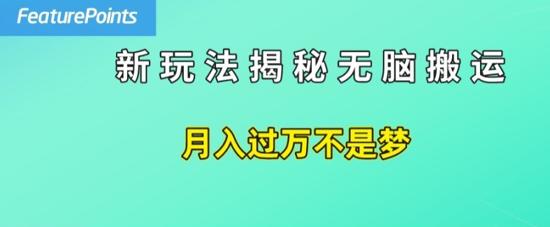 简单操作，每天50美元收入，搬运就是赚钱的秘诀【揭秘】-成长印记