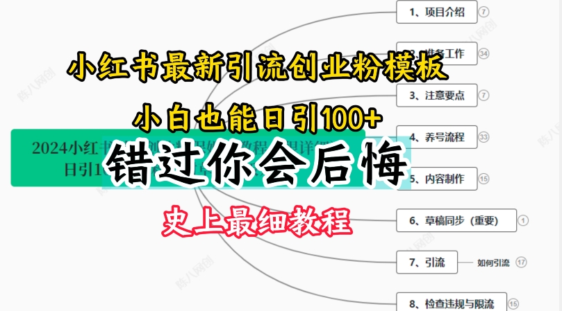 2024小红书引流创业粉史上最细教程，手把手教你引流【揭秘】-成长印记