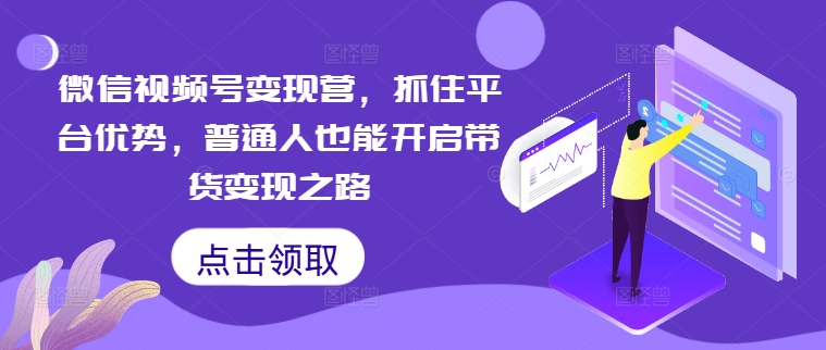 微信视频号变现营，抓住平台优势，普通人也能开启带货变现之路-成长印记