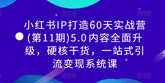 小红书IP打造60天实战营(第11期)5.0​内容全面升级，硬核干货，一站式引流变现系统课-成长印记