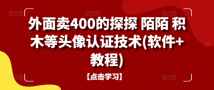 外面卖400的探探 陌陌 积木等头像认证技术(软件+教程)-成长印记