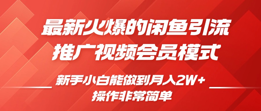 闲鱼引流推广影视会员，0成本就可以操作，新手小白月入过W+【揭秘】-成长印记