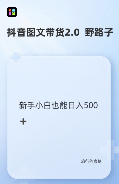 抖音图文带货野路子2.0玩法，暴力起号，单日收益多张，小白也可轻松上手【揭秘】-成长印记