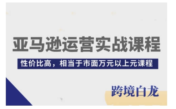 亚马逊运营实战课程，亚马逊从入门到精通，性价比高，相当于市面万元以上元课程-成长印记