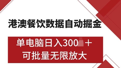 港澳数据全自动掘金，单电脑日入5张，可矩阵批量无限操作【仅揭秘】-成长印记