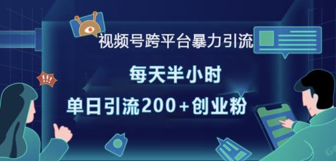 视频号跨平台暴力引流，每天半小时，单日引流200+精准创业粉-成长印记