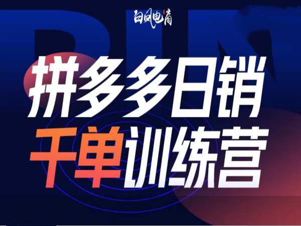 拼多多日销千单训练营第32期，2025开年变化和最新玩法-成长印记