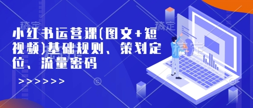 小红书运营课(图文+短视频)基础规则、策划定位、流量密码-成长印记