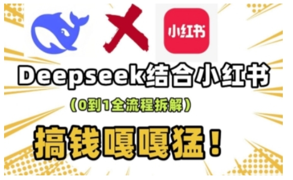 deepseek+小红书打造流量生产线实操课，0到1全流程拆解，搞钱嘎嘎猛-成长印记