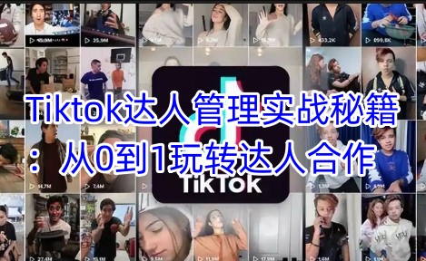 Tiktok达人管理实战秘籍：从0到1玩转达人合作-成长印记